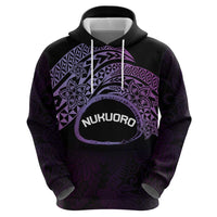 Personalised Pohnpei Nukuoro Micronesia Zip Hoodie Polynesian Tattoo Curves Purple Version LT14 - Polynesian Pride