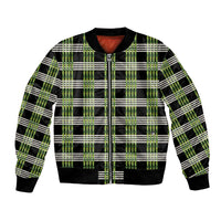 Aloha Hawaii Pakalana Pikake Lei Bomber Jacket Palaka Inspired Hawaiian-plaid Black LT14 Unisex Black - Polynesian Pride