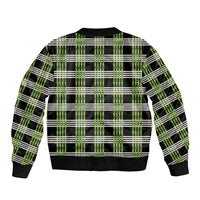 Aloha Hawaii Pakalana Pikake Lei Bomber Jacket Palaka Inspired Hawaiian-plaid Black LT14 - Polynesian Pride