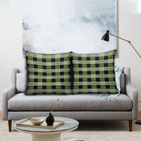 Aloha Hawaii Pakalana Pikake Lei Pillow Cover Palaka Inspired Hawaiian-plaid Black LT14 - Polynesian Pride