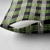 Aloha Hawaii Pakalana Pikake Lei Pillow Cover Palaka Inspired Hawaiian-plaid Black LT14 - Polynesian Pride