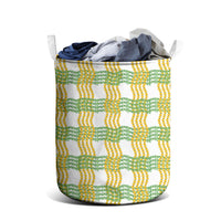 Aloha Hawaii Ilima Maile Lei Laundry Basket Palaka Inspired Hawaiian-plaid White LT14 - Polynesian Pride