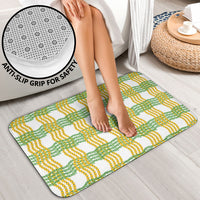 Aloha Hawaii Ilima Maile Lei Bathroom Set Palaka Inspired Hawaiian-plaid White LT14 - Polynesian Pride
