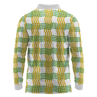 Aloha Hawaii Ilima Maile Lei Long Sleeve Polo Shirt Palaka Inspired Hawaiian-plaid White LT14 - Polynesian Pride
