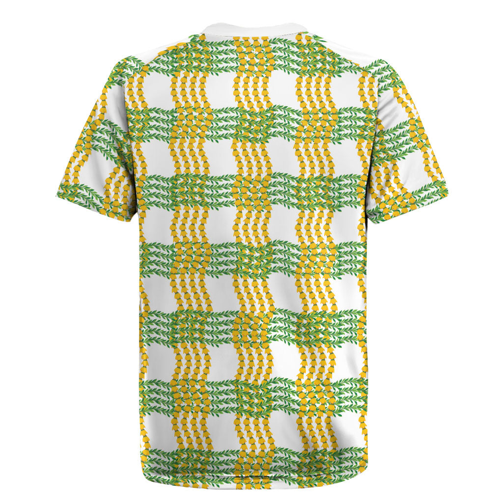 Aloha Hawaii Ilima Maile Lei Rugby Jersey Palaka Inspired Hawaiian-plaid White LT14 - Polynesian Pride