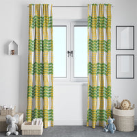 Aloha Hawaii Ilima Maile Lei Window Curtain Palaka Inspired Hawaiian-plaid White LT14 - Polynesian Pride