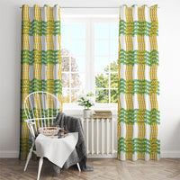 Aloha Hawaii Ilima Maile Lei Window Curtain Palaka Inspired Hawaiian-plaid White LT14 - Polynesian Pride