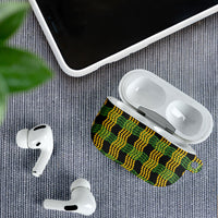 Aloha Hawaii Ilima Maile Lei AirPods Case Palaka Inspired Hawaiian-plaid Black LT14 - Polynesian Pride