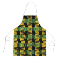 Aloha Hawaii Ilima Maile Lei Apron Palaka Inspired Hawaiian-plaid Black LT14 Black - Polynesian Pride