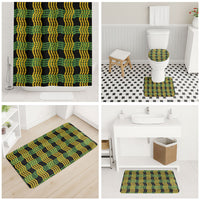 Aloha Hawaii Ilima Maile Lei Bathroom Set Palaka Inspired Hawaiian-plaid Black LT14 - Polynesian Pride