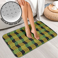 Aloha Hawaii Ilima Maile Lei Bathroom Set Palaka Inspired Hawaiian-plaid Black LT14 - Polynesian Pride