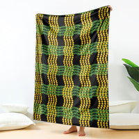 Aloha Hawaii Ilima Maile Lei Blanket Palaka Inspired Hawaiian-plaid Black LT14 - Polynesian Pride