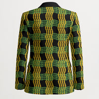 Aloha Hawaii Ilima Maile Lei Blazer Palaka Inspired Hawaiian-plaid Black LT14 - Polynesian Pride