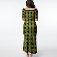 Aloha Hawaii Ilima Maile Lei Puletasi Palaka Inspired Hawaiian-plaid Black LT14 - Polynesian Pride