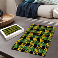Aloha Hawaii Ilima Maile Lei Puzzle Palaka Inspired Hawaiian-plaid Black LT14 - Polynesian Pride