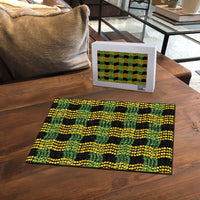 Aloha Hawaii Ilima Maile Lei Puzzle Palaka Inspired Hawaiian-plaid Black LT14 - Polynesian Pride