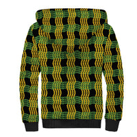 Aloha Hawaii Ilima Maile Lei Sherpa Hoodie Palaka Inspired Hawaiian-plaid Black LT14 - Polynesian Pride