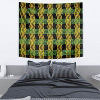 Aloha Hawaii Ilima Maile Lei Tapestry Palaka Inspired Hawaiian-plaid Black LT14 - Polynesian Pride