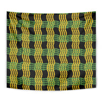 Aloha Hawaii Ilima Maile Lei Tapestry Palaka Inspired Hawaiian-plaid Black LT14 - Polynesian Pride