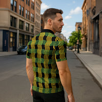 Aloha Hawaii Ilima Maile Lei Zipper Polo Shirt Palaka Inspired Hawaiian-plaid Black LT14 - Polynesian Pride