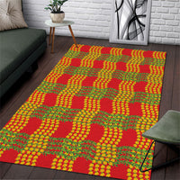 Aloha Hawaii Ilima Maile Lei Area Rug Palaka Inspired Hawaiian-plaid Red LT14 Red - Polynesian Pride