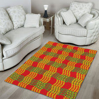 Aloha Hawaii Ilima Maile Lei Area Rug Palaka Inspired Hawaiian-plaid Red LT14 - Polynesian Pride