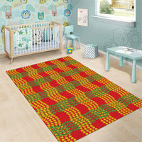 Aloha Hawaii Ilima Maile Lei Area Rug Palaka Inspired Hawaiian-plaid Red LT14 - Polynesian Pride