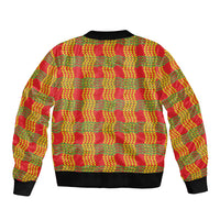 Aloha Hawaii Ilima Maile Lei Bomber Jacket Palaka Inspired Hawaiian-plaid Red LT14 - Polynesian Pride