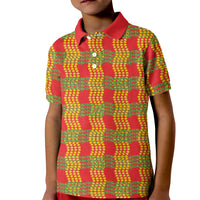 Aloha Hawaii Ilima Maile Lei Kid Polo Shirt Palaka Inspired Hawaiian-plaid Red LT14 Kid Red - Polynesian Pride