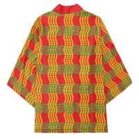 Aloha Hawaii Ilima Maile Lei Kimono Palaka Inspired Hawaiian-plaid Red LT14 - Polynesian Pride