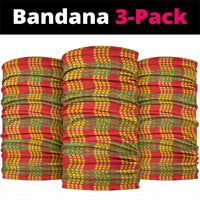 Aloha Hawaii Ilima Maile Lei Neck Gaiter Palaka Inspired Hawaiian-plaid Red LT14 package One Size: 25*50cm Red - Polynesian Pride