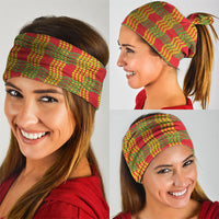 Aloha Hawaii Ilima Maile Lei Neck Gaiter Palaka Inspired Hawaiian-plaid Red LT14 - Polynesian Pride