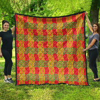 Aloha Hawaii Ilima Maile Lei Quilt Palaka Inspired Hawaiian-plaid Red LT14 - Polynesian Pride