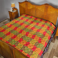 Aloha Hawaii Ilima Maile Lei Quilt Palaka Inspired Hawaiian-plaid Red LT14 - Polynesian Pride