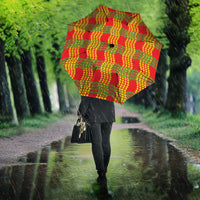Aloha Hawaii Ilima Maile Lei Umbrella Palaka Inspired Hawaiian-plaid Red LT14 - Polynesian Pride