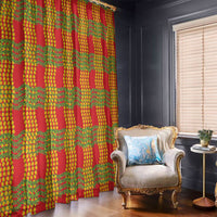 Aloha Hawaii Ilima Maile Lei Window Curtain Palaka Inspired Hawaiian-plaid Red LT14 - Polynesian Pride