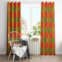 Aloha Hawaii Ilima Maile Lei Window Curtain Palaka Inspired Hawaiian-plaid Red LT14 - Polynesian Pride