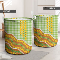 Hawaii Leis Palaka Motifs Laundry Basket Pikake Pakalana Maile Ilima Kakau Style LT14 - Polynesian Pride
