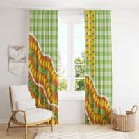 Hawaii Leis Palaka Motifs Window Curtain Pikake Pakalana Maile Ilima Kakau Style LT14 - Polynesian Pride