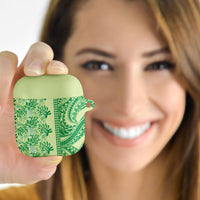 Lime Green Hibiscus Monstera Seamless Kakau Hawaii AirPods Case