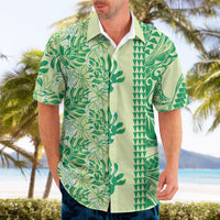 Lime Green Hibiscus Monstera Seamless Kakau Hawaii Hawaiian Shirt LT14 - Polynesian Pride