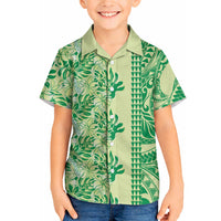 Lime Green Hibiscus Monstera Seamless Kakau Hawaii Hawaiian Shirt LT14 - Polynesian Pride