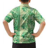 Lime Green Hibiscus Monstera Seamless Kakau Hawaii Hawaiian Shirt LT14 - Polynesian Pride