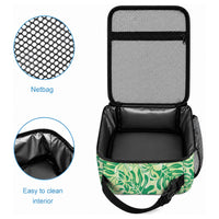 Lime Green Hibiscus Monstera Seamless Kakau Hawaii Lunch Bag