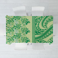 Lime Green Hibiscus Monstera Seamless Kakau Hawaii Tablecloth LT14 Lime Green - Polynesian Pride