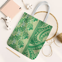 Lime Green Hibiscus Monstera Seamless Kakau Hawaii Tote Bag