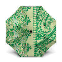 Lime Green Hibiscus Monstera Seamless Kakau Hawaii Umbrella