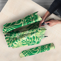 Lime Green Hibiscus Monstera Seamless Kakau Hawaii Umbrella