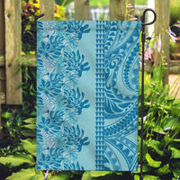 Cyan Hibiscus Monstera Seamless Kakau Hawaii Garden Flag