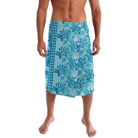 Cyan Hibiscus Monstera Seamless Kakau Hawaii Lavalava